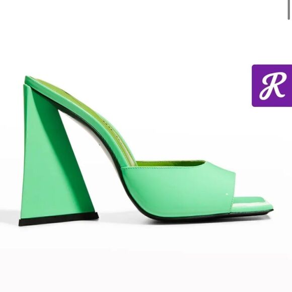 [the attico] BNIB Devon neon green mules #7 - Picture 2 of 13